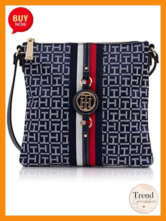 Handbags - Vegan Leather Crossbody Bag with Adjustable Strap